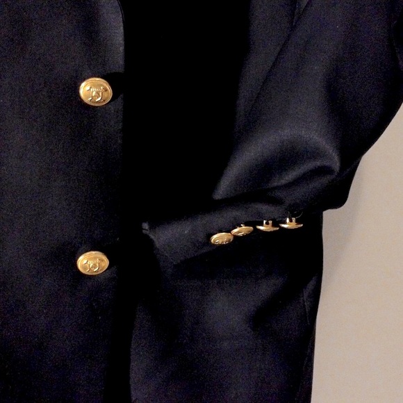 Ralph Lauren 2 Button Single Breasted Black Wool Blazer - Picture 5 of 7